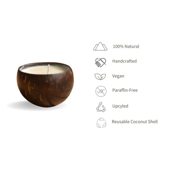 Coconut Shell Vegan Soy Wax Candle (Lavender) - 150g 3.jpg