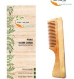 TET15 The Earth Trading Pure Kacchi Neem Wood Handle Comb Regular