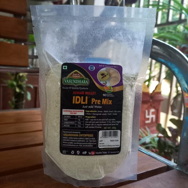 Vasundhara Jowar Millet Idli Premix 300 gm (pack of 2) – Aarogyamastu