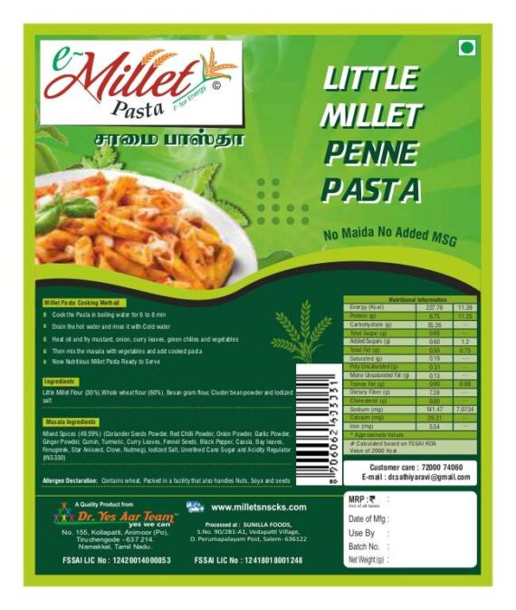 little millet penne pasta