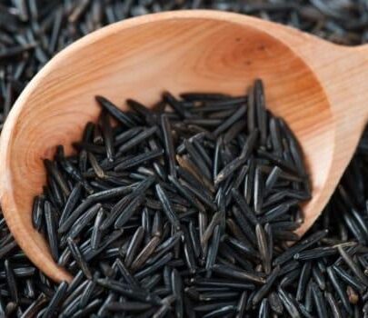 raw black rice