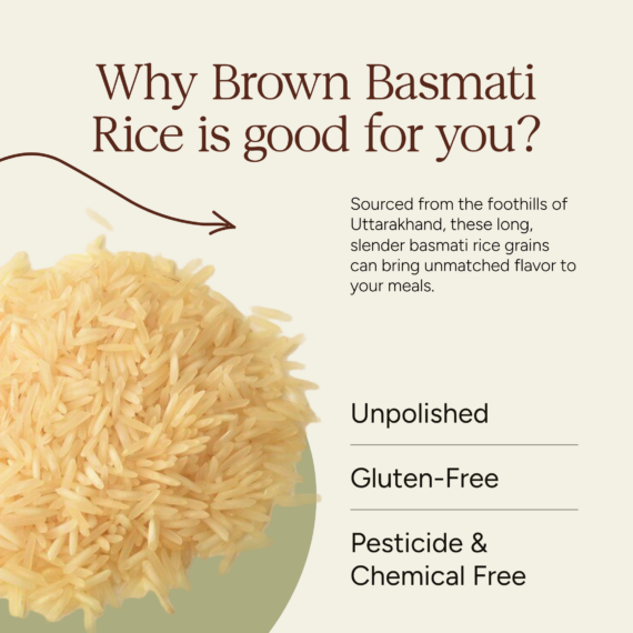 Soil Origin Brown Bashmati Rice - 500 Gm