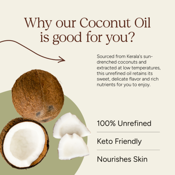 Soil Origin Wood Pressed Coconut Oil - 500 Ml