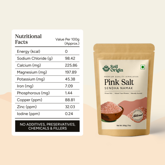 Soil Origin Pink Himalayan Salt - 500 Gm (Pack Of 2)