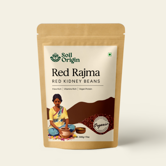 Soil Origin Red Rajma (Kidney Beans) - 500 Gm (Pack Of 2)