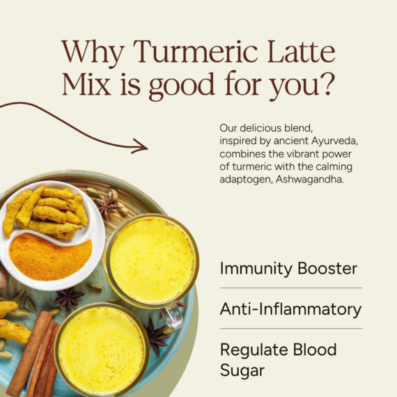 Soil Origin Turmeric Latte Mix With Ashwagandha (Golden Milk Powder) - 100 Gm