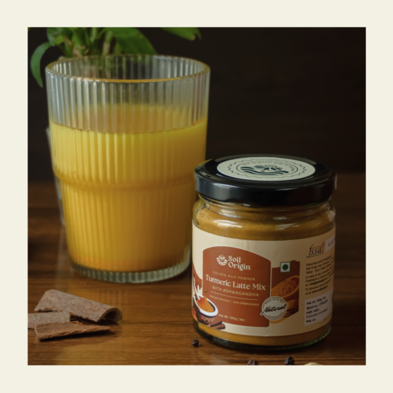 Soil Origin Turmeric Latte Mix With Ashwagandha (Golden Milk Powder) - 100 Gm