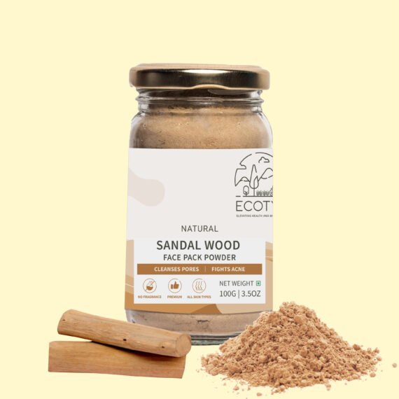 Ecotyl Natural Sandalwood Powder | Face Pack for Skin Brightening & Pore Cleansing | 100g