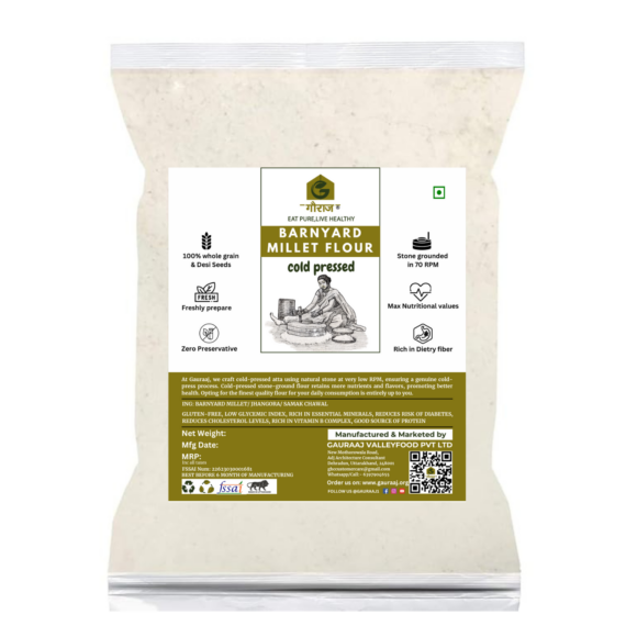 Natural stone grounded cold pressed BarnyarJhangora(barnyard millet) flour / hittu / atta / pind/Udalu, Kodisama/Bila Suan/Kheera -1Kg