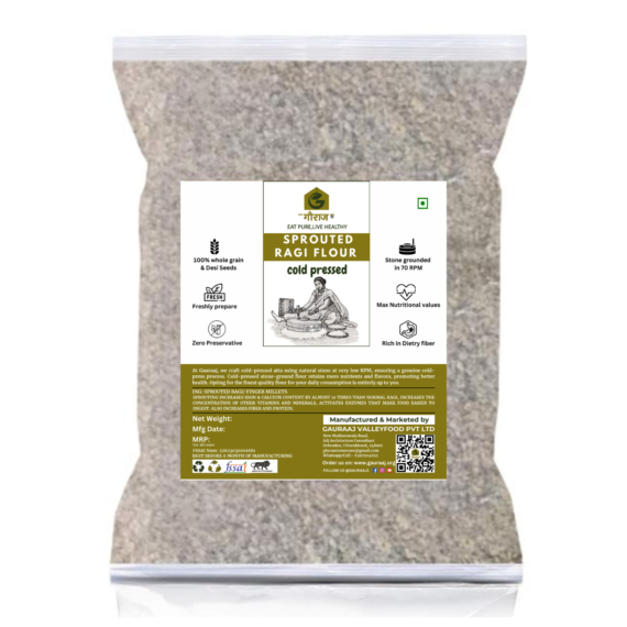 Natural stone grounded Sprouted Ragi flour / hittu / atta / pindi (stone grounded)/maduva atta - 1Kg