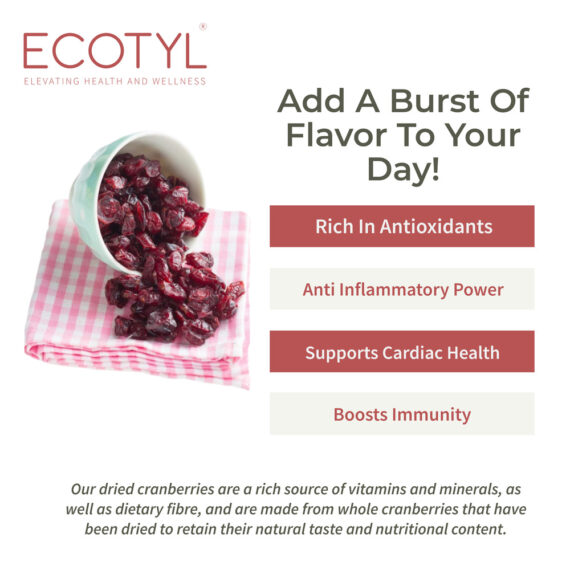 Ecotyl Dried Cranberries | Seedless Dried Fruit | Healthy Snack | 150g - Image 2