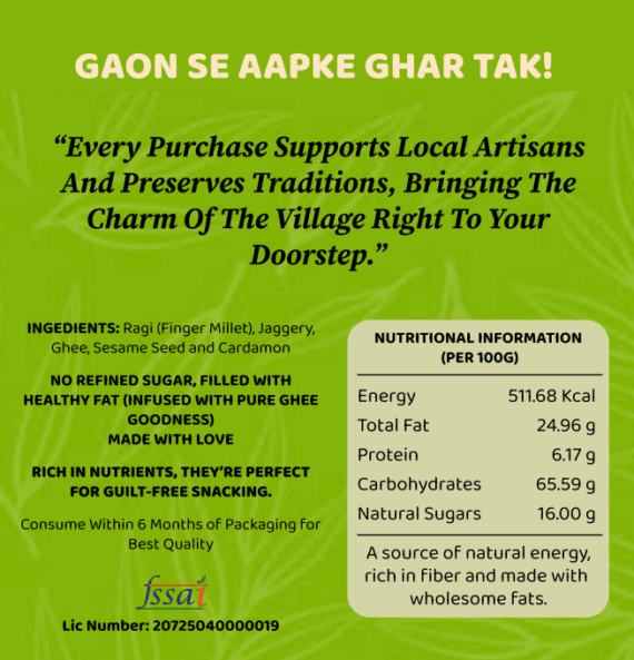 RAGI BISCUITS DETAILS