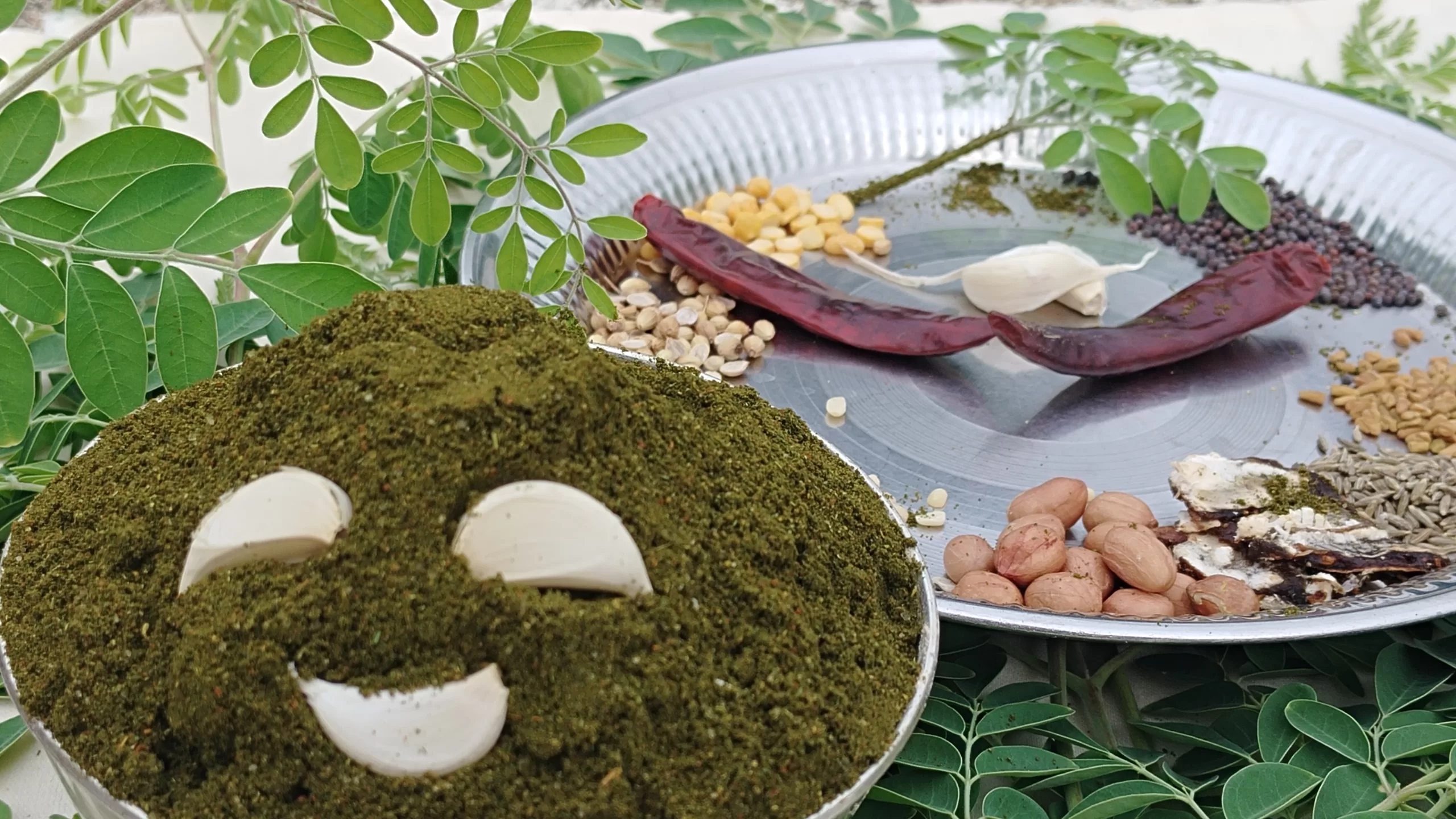 Natural Moringa/Munagaku Karam podi with naturally farmed ingredients & Himalayan Pink Salt - Image 3