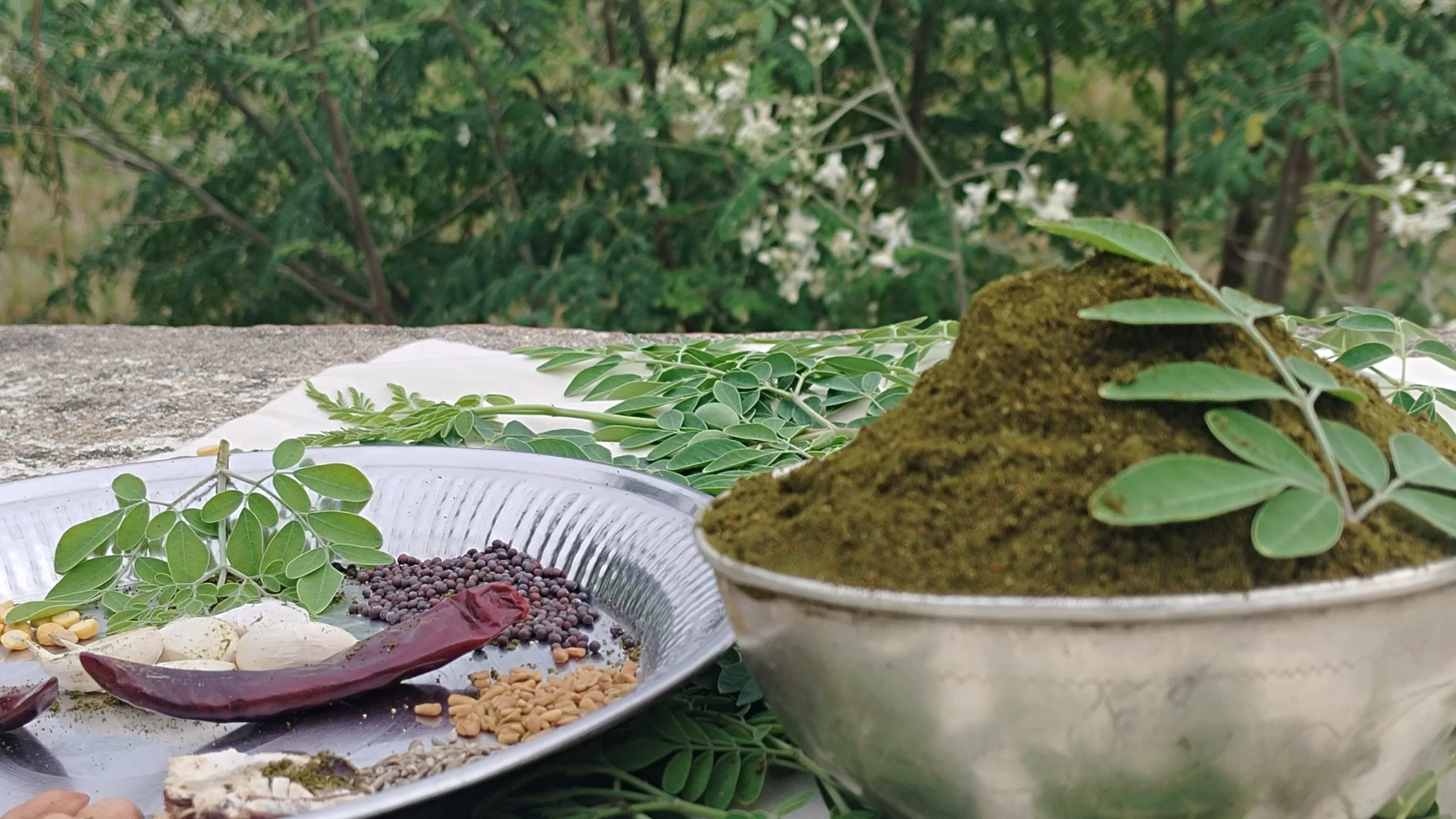 Natural Moringa/Munagaku Karam podi with naturally farmed ingredients & Himalayan Pink Salt - Image 2