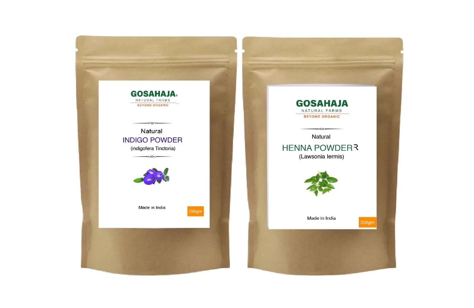 Natural Hair Colour (Henna + Indigo Powder) 2 x 250g